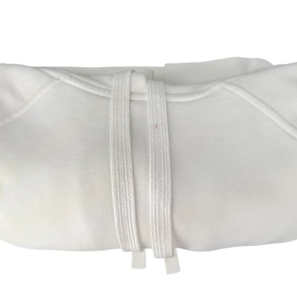 Athleta Steady State Cropped Sweatshirt Flare Sleeve Hoodie Small White Modal - Picture 6 of 6